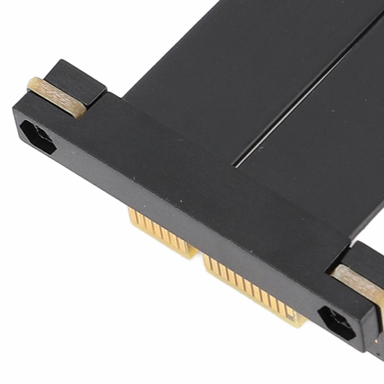PCIe 4.0 X1 Extension Cable Riser Kabel Dual 90 Degrés Câble de Colonne Vertulaire du GPU à Angle Droit pour M.2, WiFi, Firewire, USB, Sound Cards (5 cm)