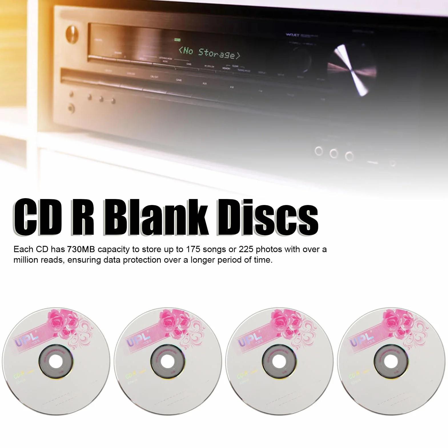 CD Vierges pour Graver de la Musique, Disques R 52 X 730 Mo, Enregistrement Haute Performance, Compatibles avec la Plupart des Lecteurs, Parfaits pour Stocker