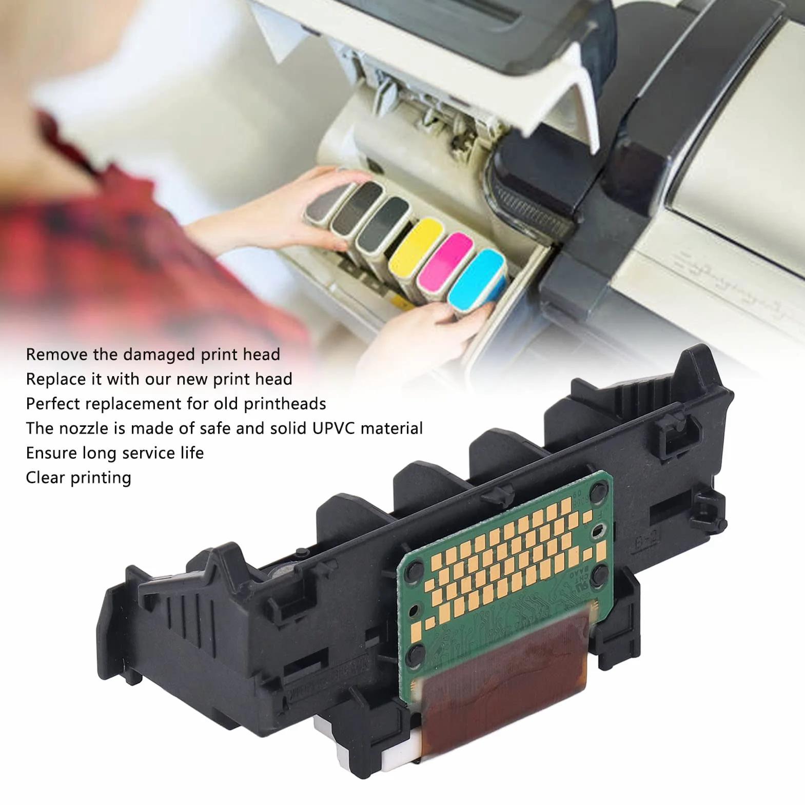 Remplacement de la Tête d'impression, Pièces de Rechange pour Imprimante, Tête d'impression Professionnelle de Remplacement QY6 0089 pour Imprimante TS5080 TS6080 Ts6020 Ts6120