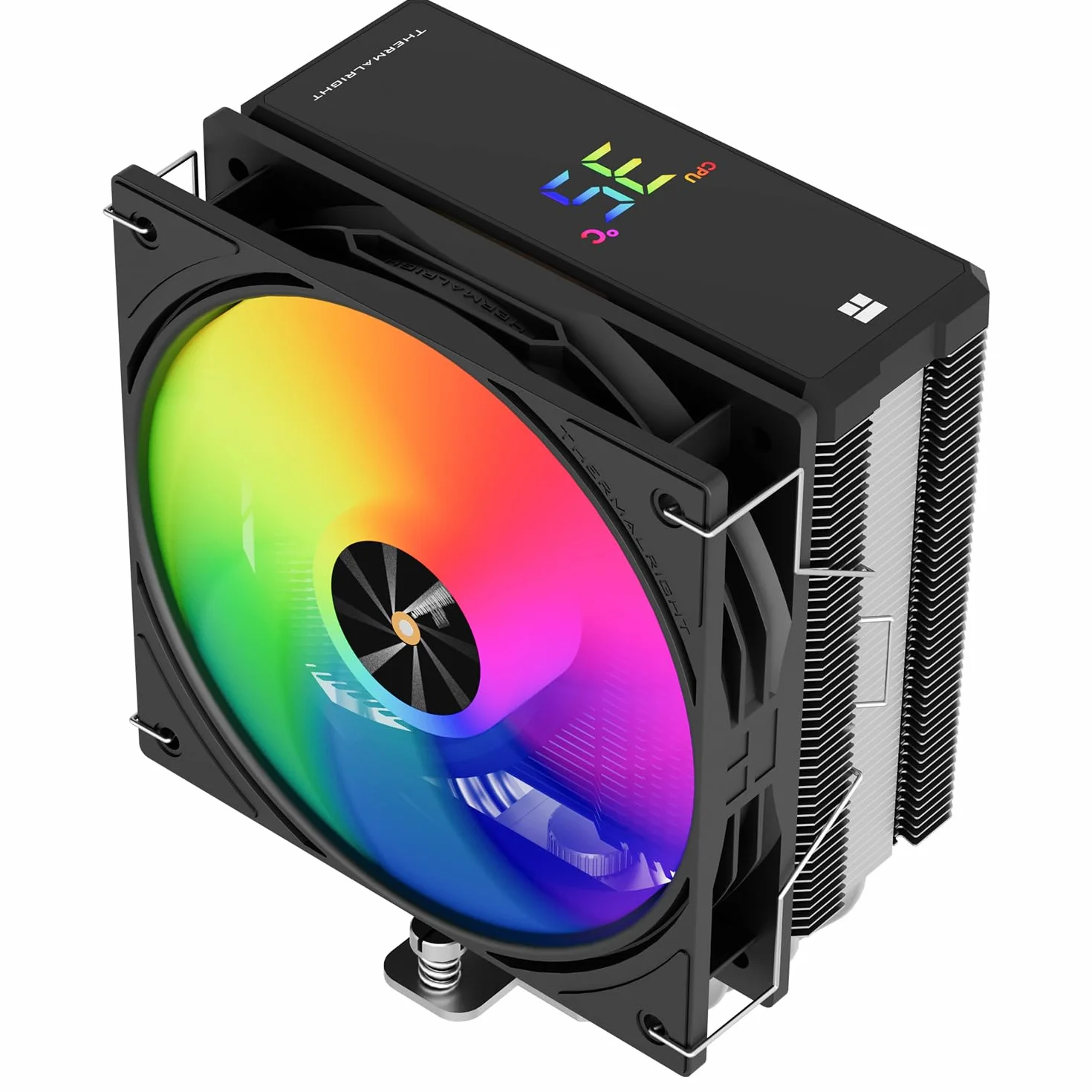 TR Assassin X 120R Digital ARGB Noir Refroidisseur de Couvercle supérieur d’écran numérique,TL-P12-S PWM Refroidisseur d’air de silencieux,Prise en charge AM4 / AM5, Intel LGA1851/1700/115X/1200