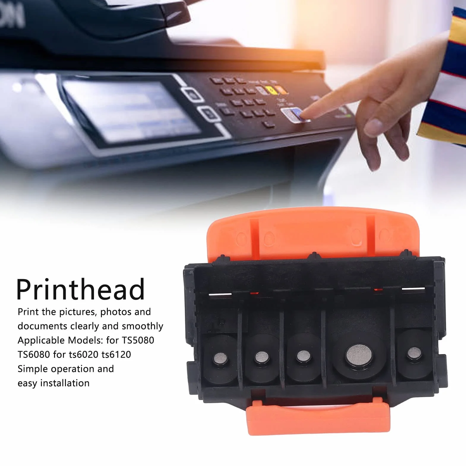 Remplacement de la Tête d'impression, Pièces de Rechange pour Imprimante, Tête d'impression Professionnelle de Remplacement QY6 0089 pour Imprimante TS5080 TS6080 Ts6020 Ts6120
