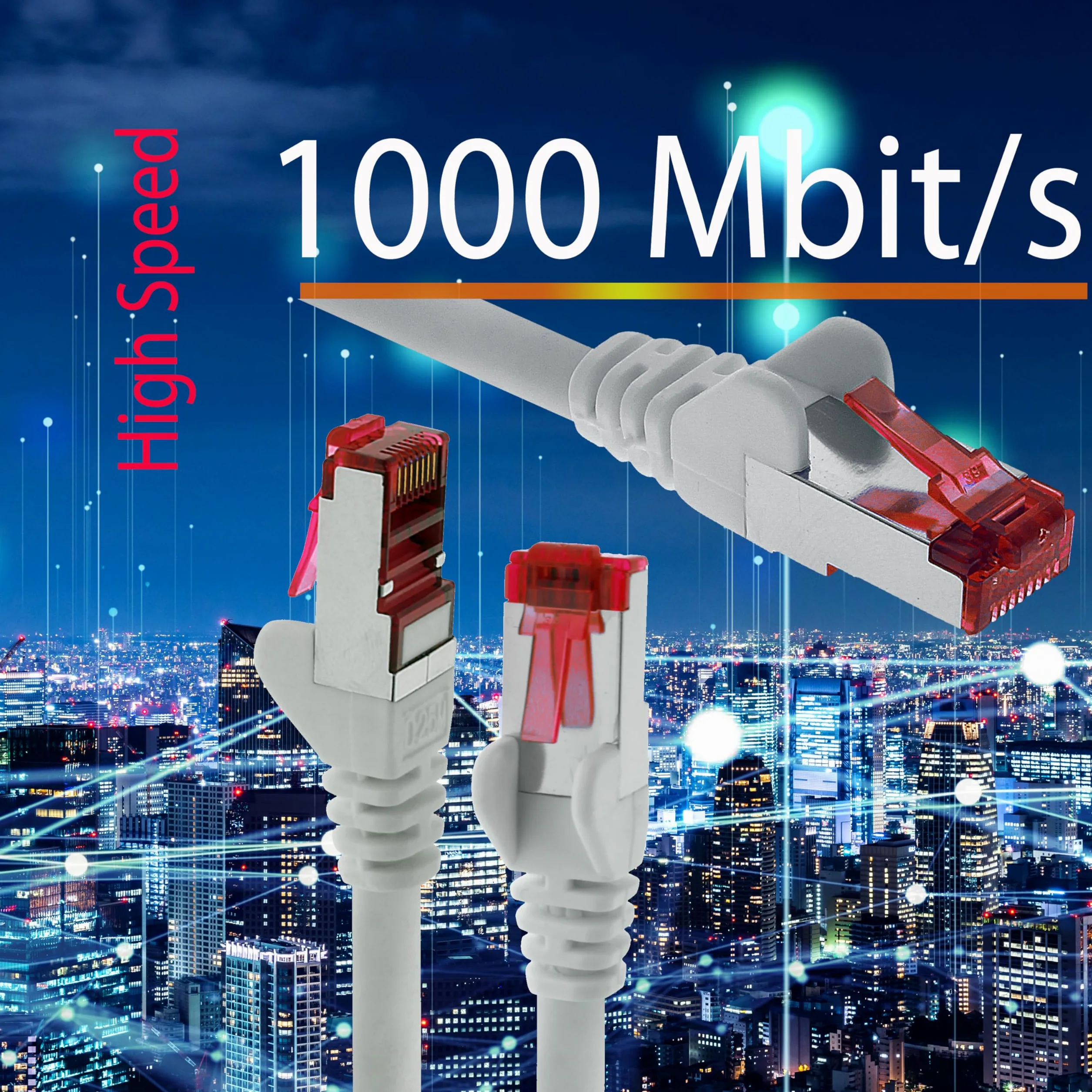 1aTTack.de 10x 2m - Câble patch câble réseau Cat 6 Cat6 RJ45 SFTP - jaune