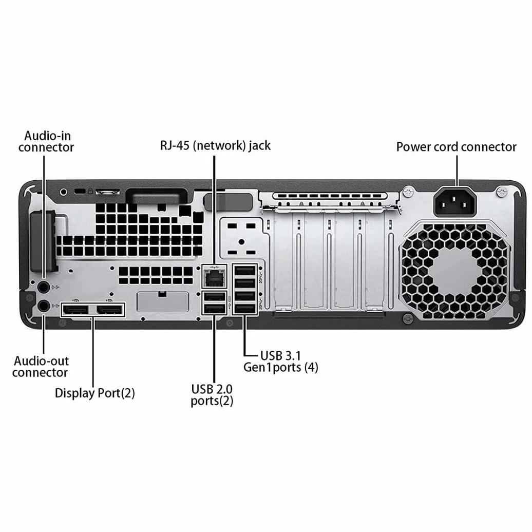 HP Poste de Travail complète All-in-One ProDesk SFF I5 7ᵉ génération, 16 Go RAM, SSD 512 Go, Clavier, Wi-FI, écran 27", Haut-parleurs intégrés, Windows 11, Office 21 (Reconditionné)