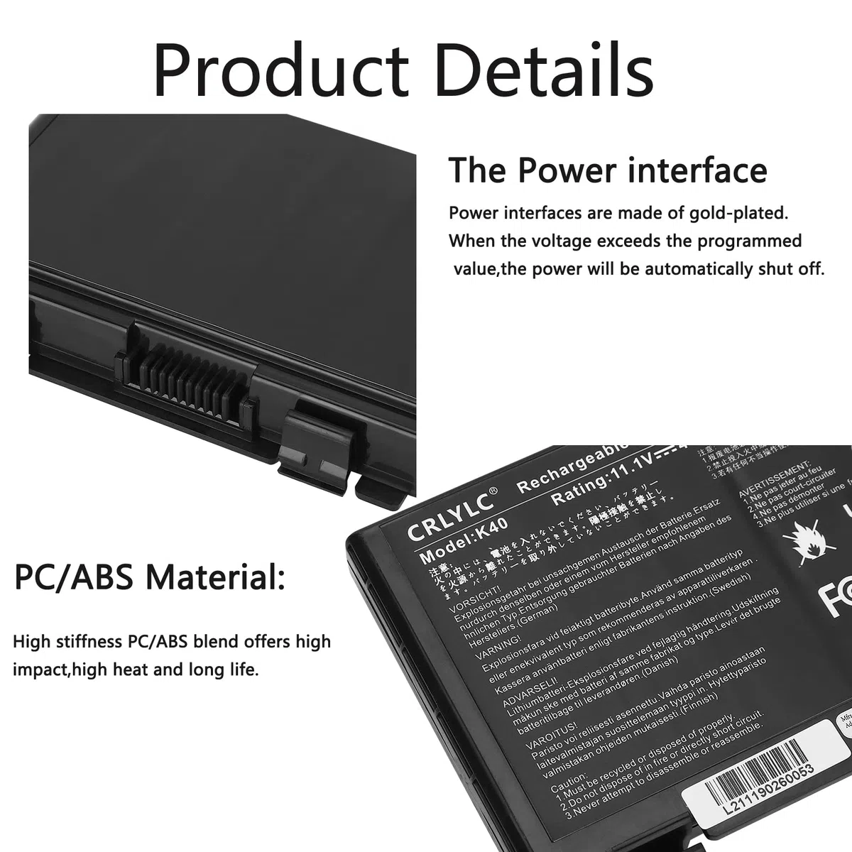 A32-F82 A32-F52 Batterie pour ASUS K50 K50C K50I K50IJ K50IN K70 K70I K70IJ K70IO K40 K40IJ K50AB K50AE K50AF K50ID K50IE K50IL K50IP F82 K51 K51AC K70A K70IC X5DC X5DIJ X5DIN X50GL P81IJ K60IJ