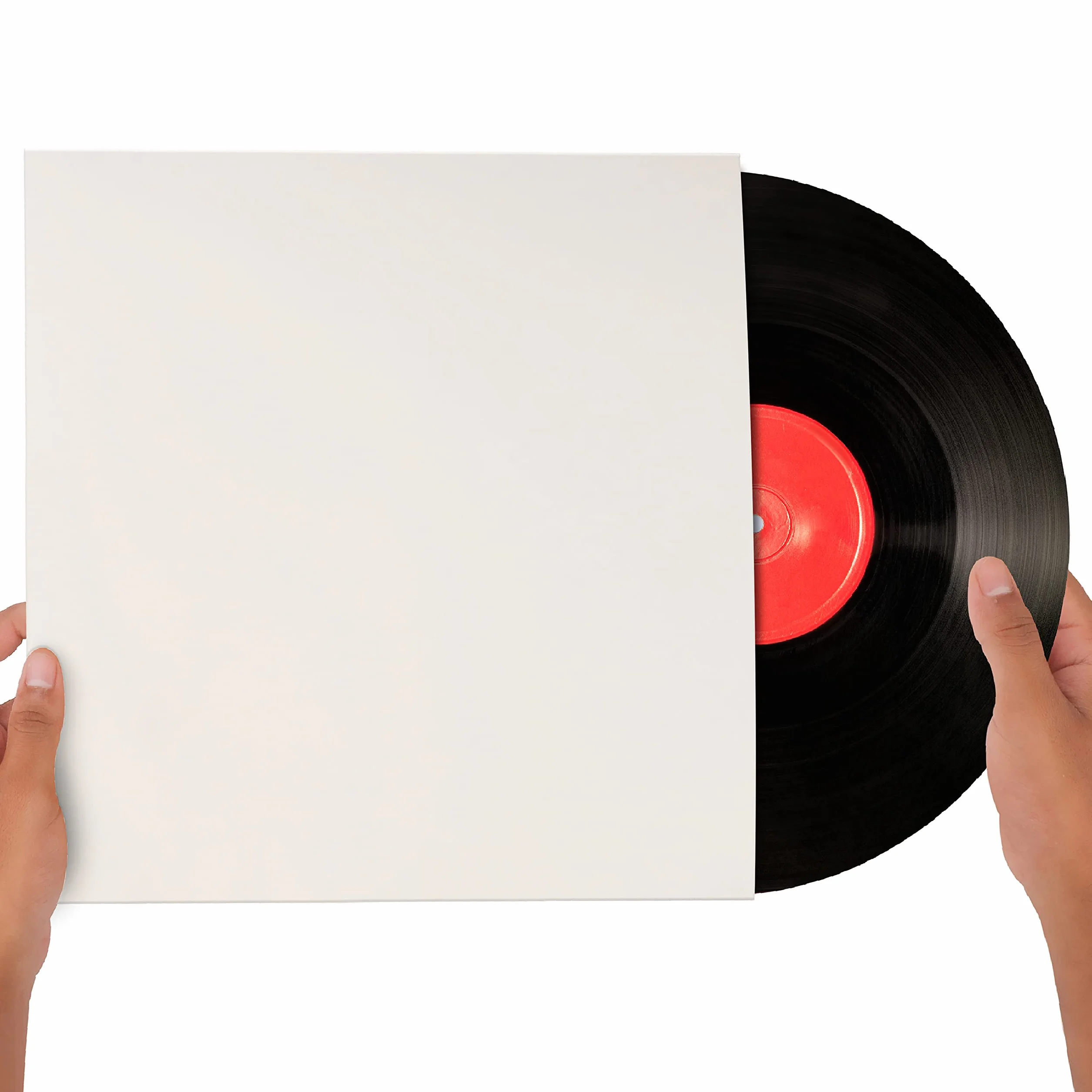 BELLE VOUS Pochette Vinyle 33 Tours Blanche de 12 Pouces (Lot de 25) - L31 X l31 cm - sans Trou Central, Protection Vinyle sans Acide - Pochettes d’Album Vierges et Brutes