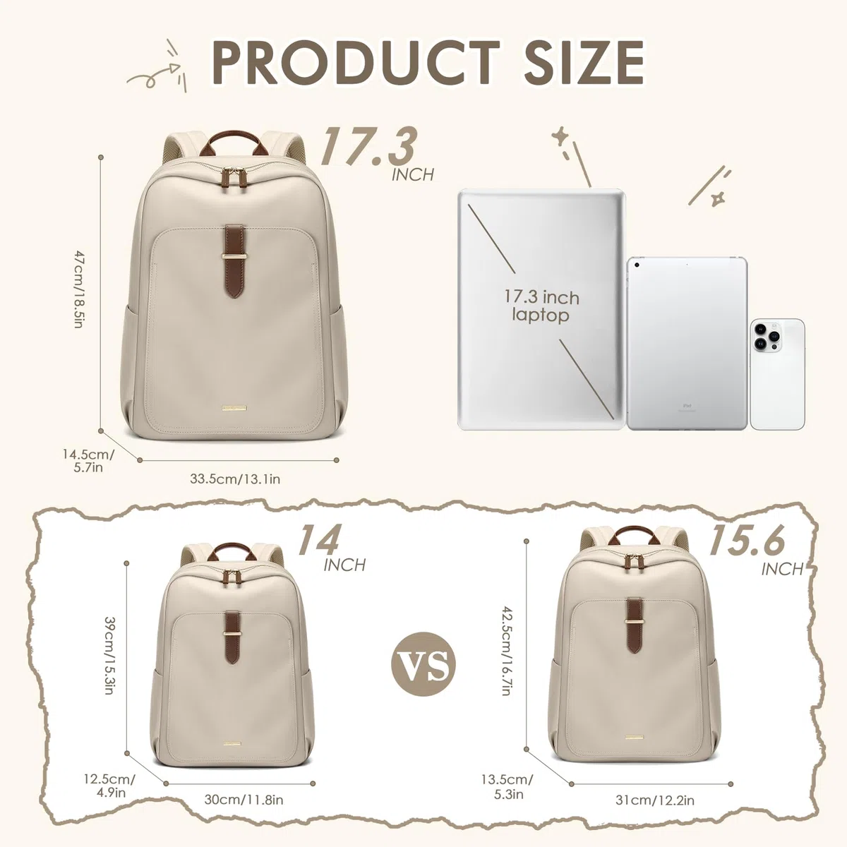 Sac à dos pour ordinateur portable pour femme, sac à dos de travail décontracté, sac à dos de voyage
