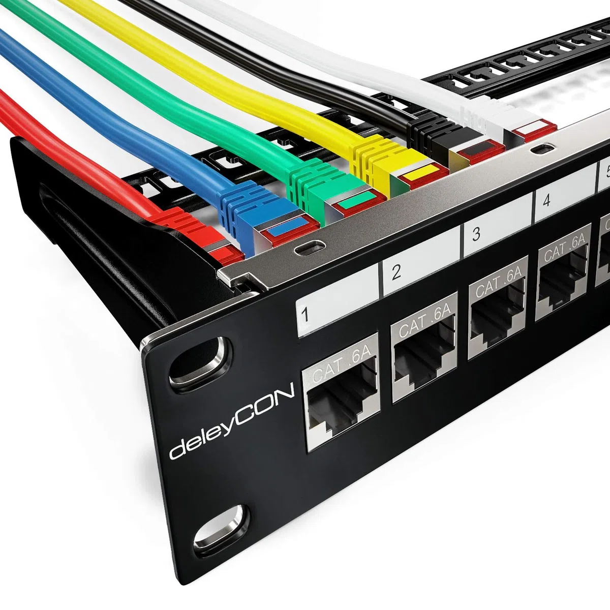 deleyCON 8x Modules Keystone Cat6a - Coupleur pour Cordons 10 Gbit/s, Blindé - 2x Prise RJ45 - pour Panneau de Brassage/Support Keystone - Extension