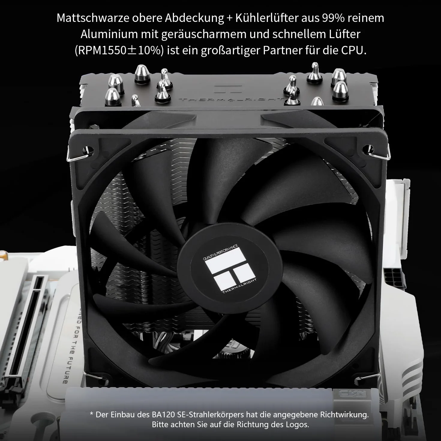 Thermalright Refroidisseur d'air pour processeur 6 caloducs TL-C12C PWM Quiet Fan 1550 tr/min AM4/AM5, Intel LGA1851/1700/1150/1151/1200