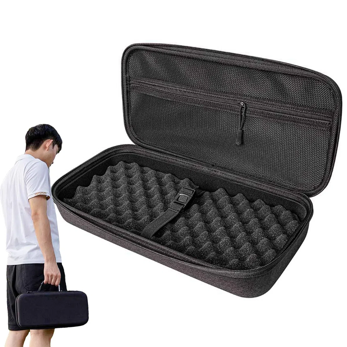 Case de Transport de Cartes Graphiques, Sac de Rangement Portable Anti-Shock, Grand boîtier de Voyage Protecteur résistant à l'usure étanche pour GPU, Cartes de Jeu et Accessoires électroniques