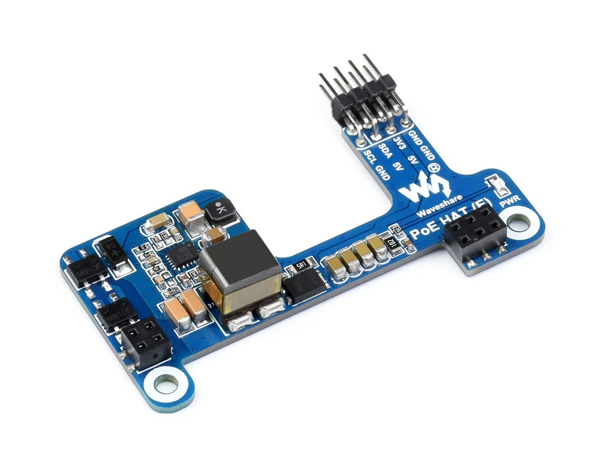 Waveshare POE Hat for Raspberry Pi 4B 3B+, IEEE 802.3af-Compliant,Power Over Ethernet Hat (E) Expansion Board for Raspberry Pi,5V Power Output