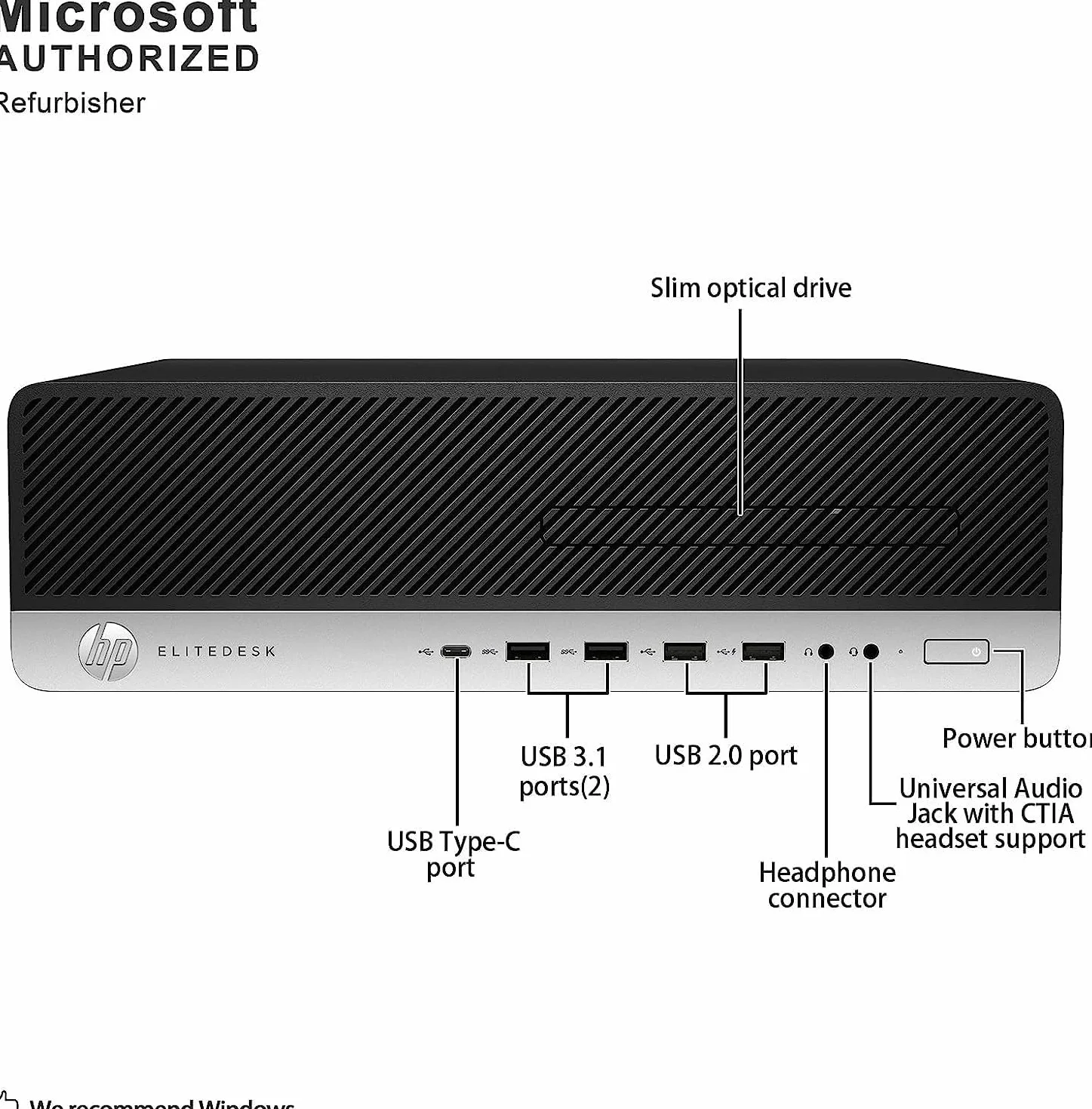HP Poste de Travail complète All-in-One ProDesk SFF I5 7ᵉ génération, 16 Go RAM, SSD 512 Go, Clavier, Wi-FI, écran 27", Haut-parleurs intégrés, Windows 11, Office 21 (Reconditionné)