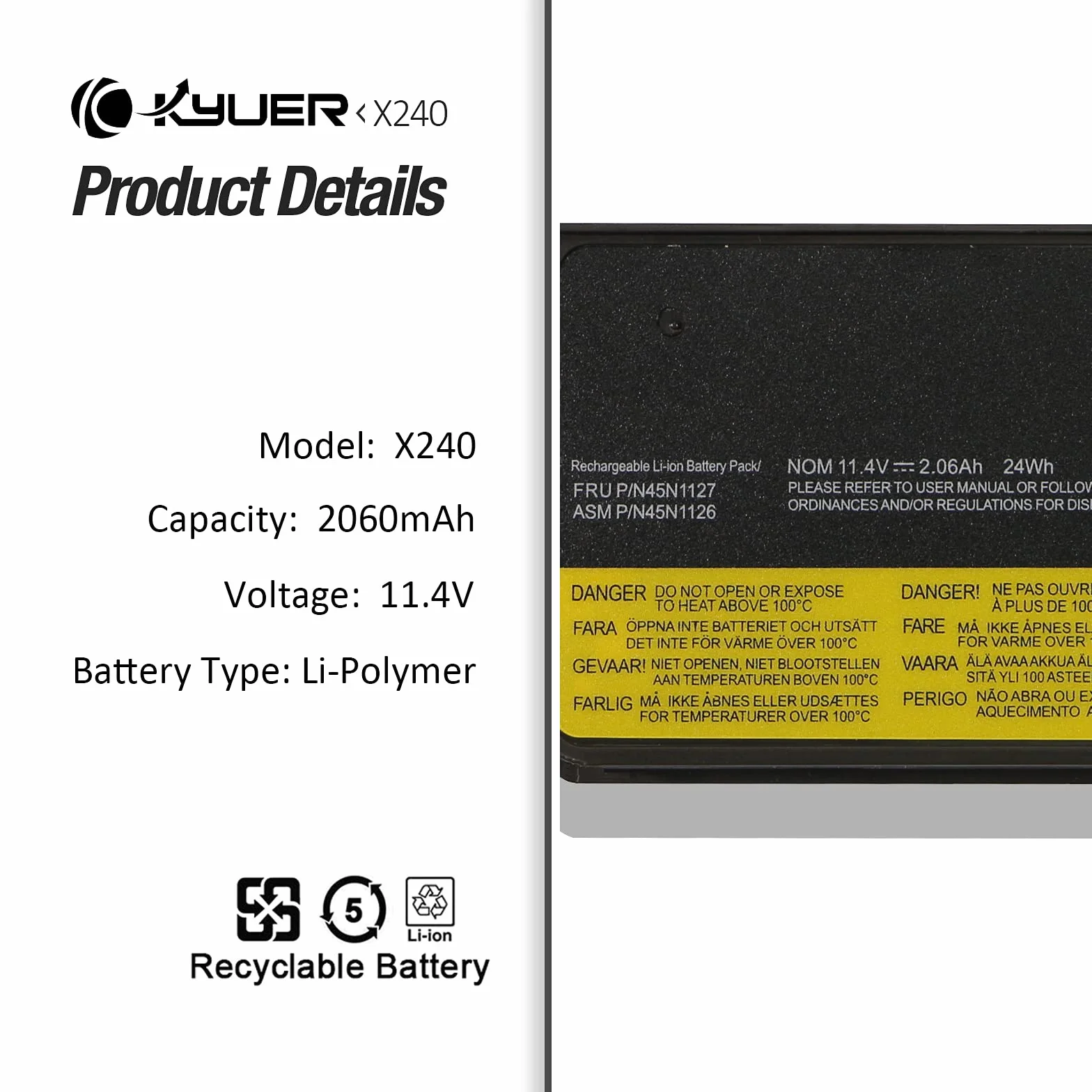 68 Batterie pour Lenovo ThinkPad T440 T440S T450 T450S T460 T460P T470P T550 T560 W550 W550S L450 L460 L470 X240 X250 X260 X270 P50S A275 K2450 K21-80 45N1124 45N1125 45N1130 45N1135 45N1136 45N1777