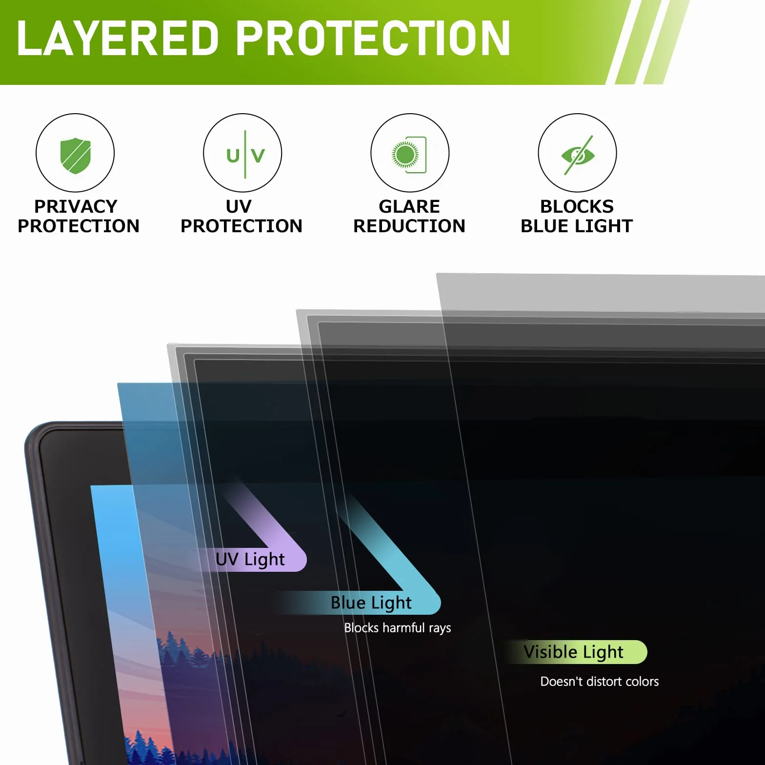 SOPPY Protection d'écran pour ordinateur portable 15,6", anti-reflet, protection des yeux, anti-lumière bleue, pour ordinateur portable 15,6" 16:9 (15,6", 16:9)