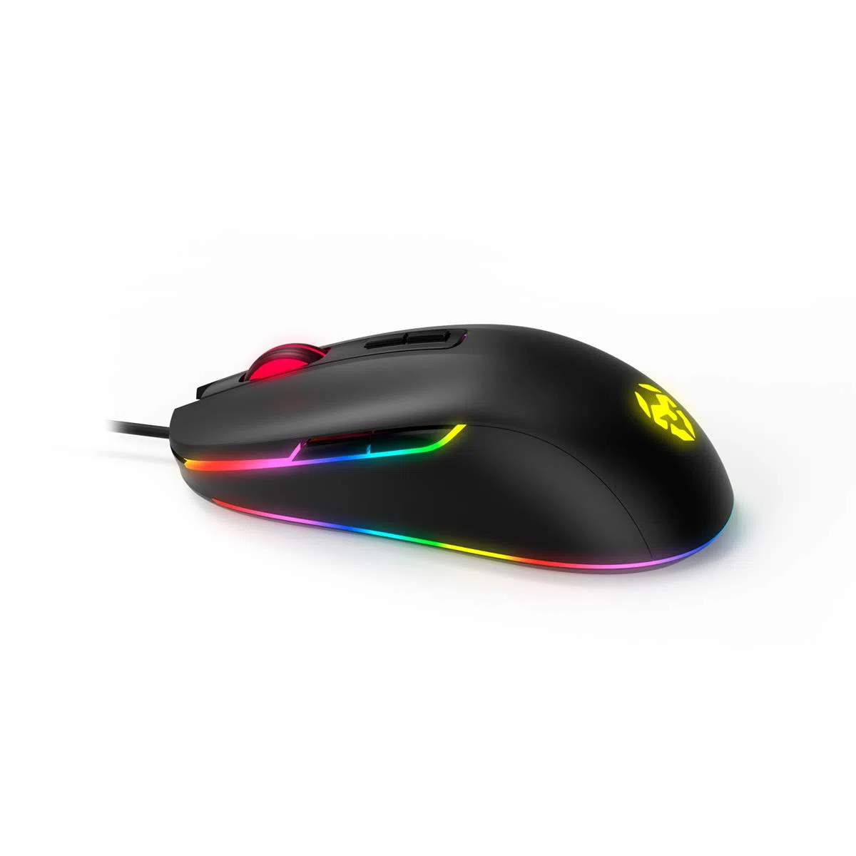 KROM KALYOS - Gaming Keyboard + Mouse Combo - Clavier membrada rétro-éclairé RGB, souris avec capteur optique 6400 DPI, LED 6 couleurs, Spanish layout, noir