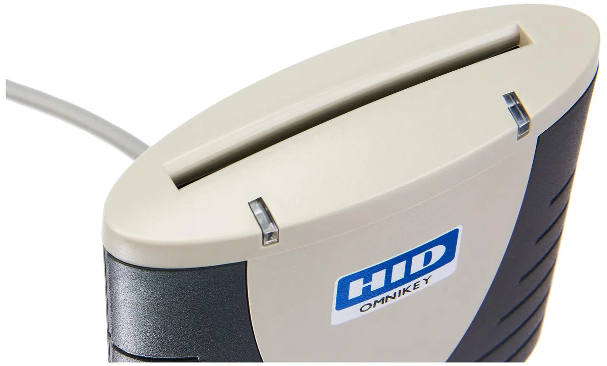 HID Omnikey 3121 Lecteur de Carte d'identité eID Smart Card USB ID Gris Noir