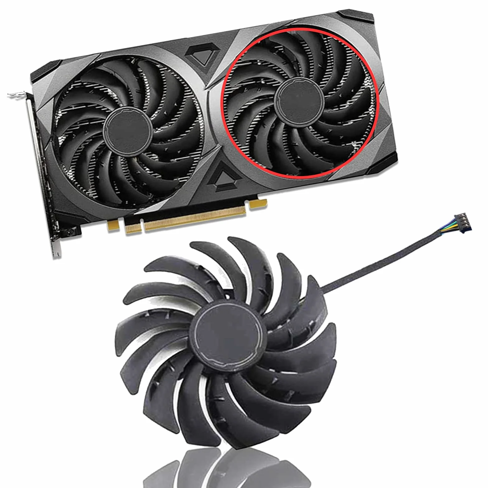 Ventilateur de refroidissement pour carte graphique PLD10010S12HH 95 mm DC12 V 0,40 A RTX3060 RTX3070 VGA pour MSI RTX 3070 3060 3060Ti VENTUS 2X OC