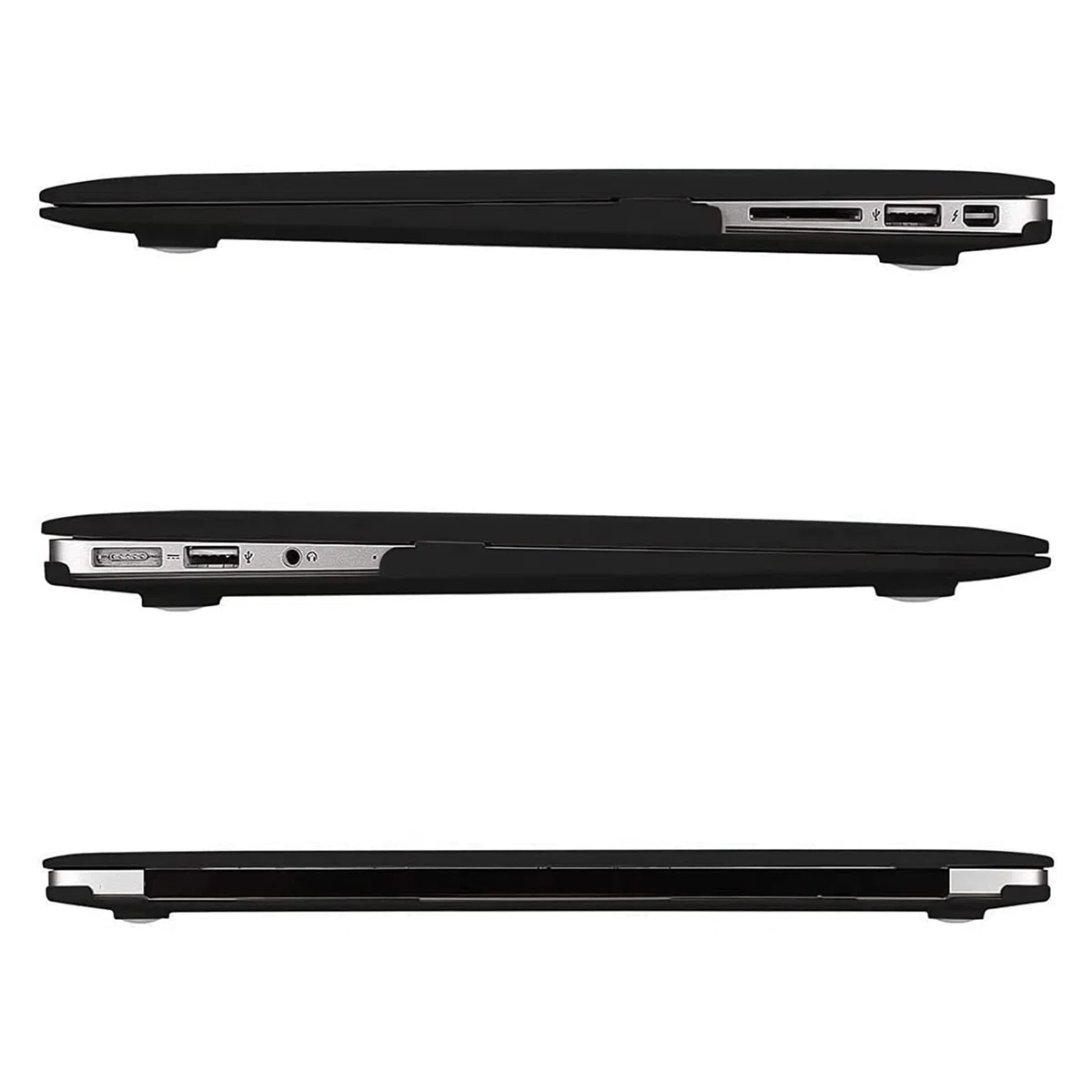 MOSISO Coque Compatible avec MacBook Air 13 Pouces A1369/A1466 Ancienne Version Sortie 2010-2017, Ultra Slim Plastique Snap on Coque Rigide Compatible avec MacBook Air 13 Pouces, Noir
