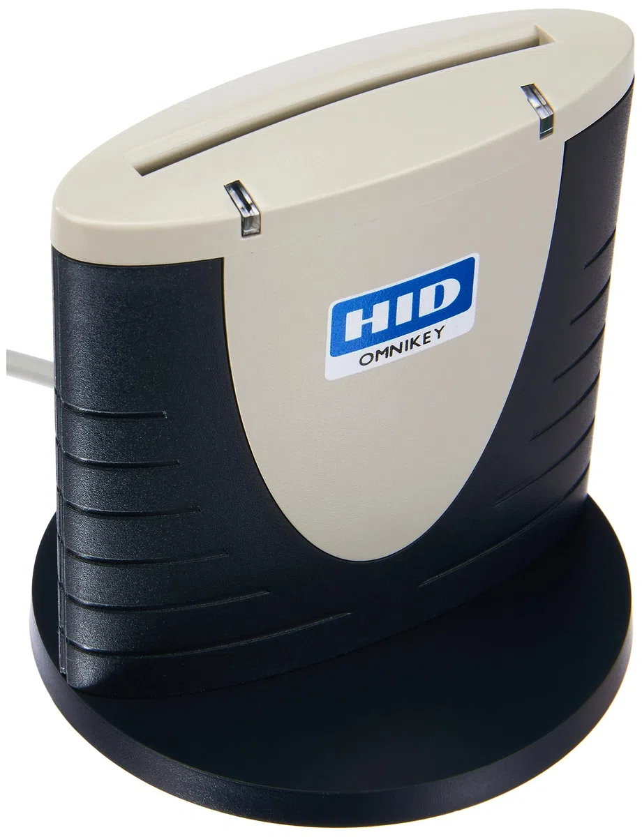 HID Omnikey 3121 Lecteur de Carte d'identité eID Smart Card USB ID Gris Noir