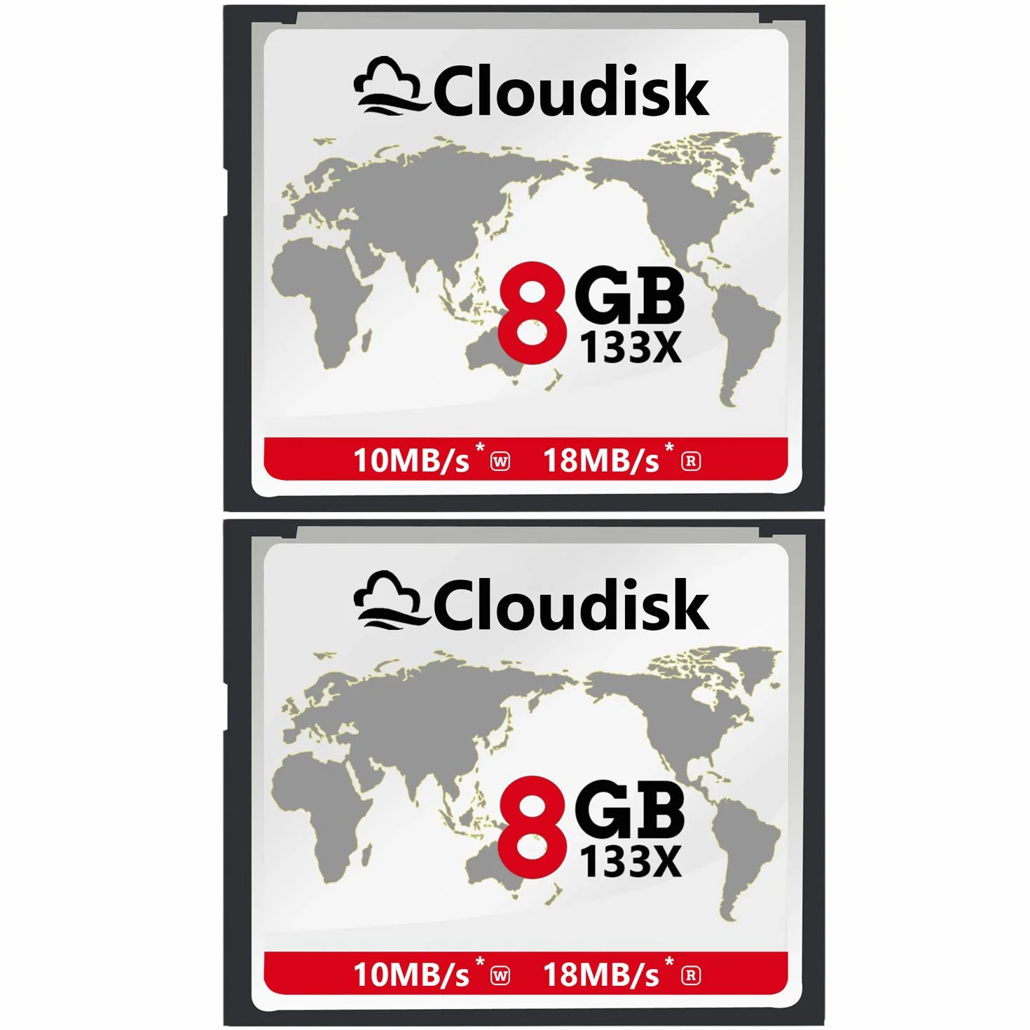 CompactFlash CF 2.0 pour Appareil Photo Reflex numérique, Appareil Photo numérique Vintage et équipement Industriel (8GB, 2 Cartes par Paquet)