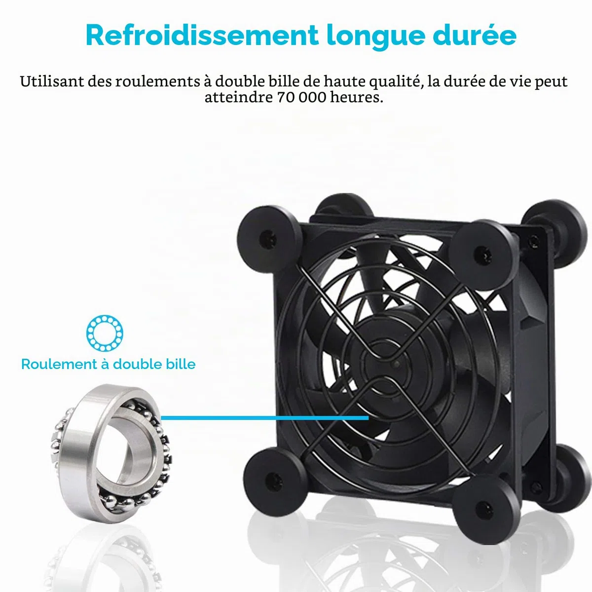 upHere ventilateur pc 80mm USB Silencieux Fan 5V Trois Vitesse Réglable ventilateur de Refroidissement pour PC/Xbox/Playstation/TV Box,etc.