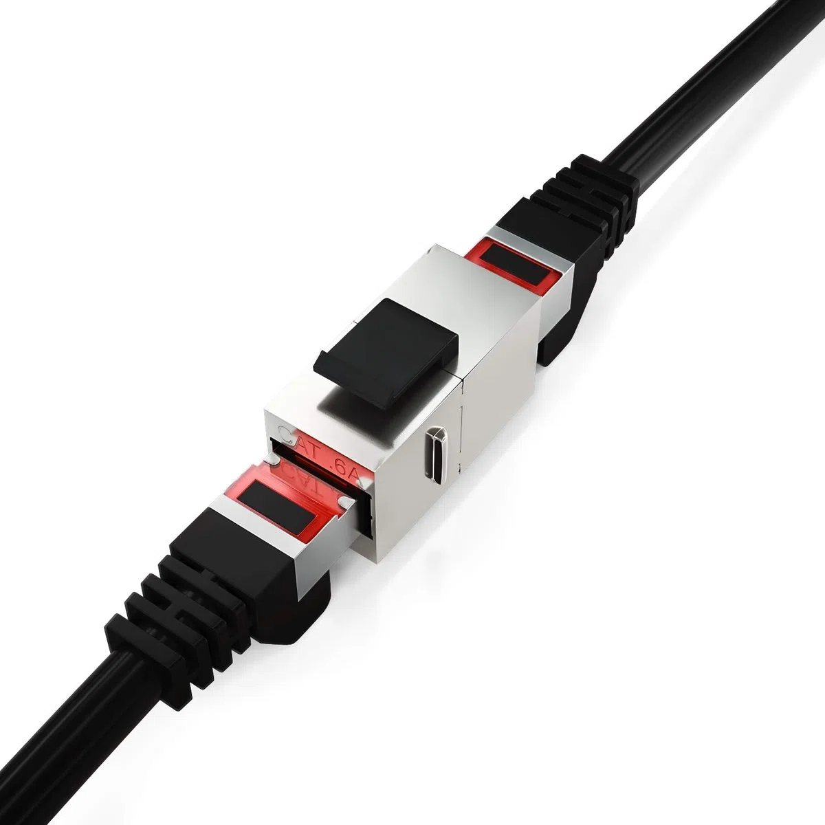 deleyCON 8x Modules Keystone Cat6a - Coupleur pour Cordons 10 Gbit/s, Blindé - 2x Prise RJ45 - pour Panneau de Brassage/Support Keystone - Extension