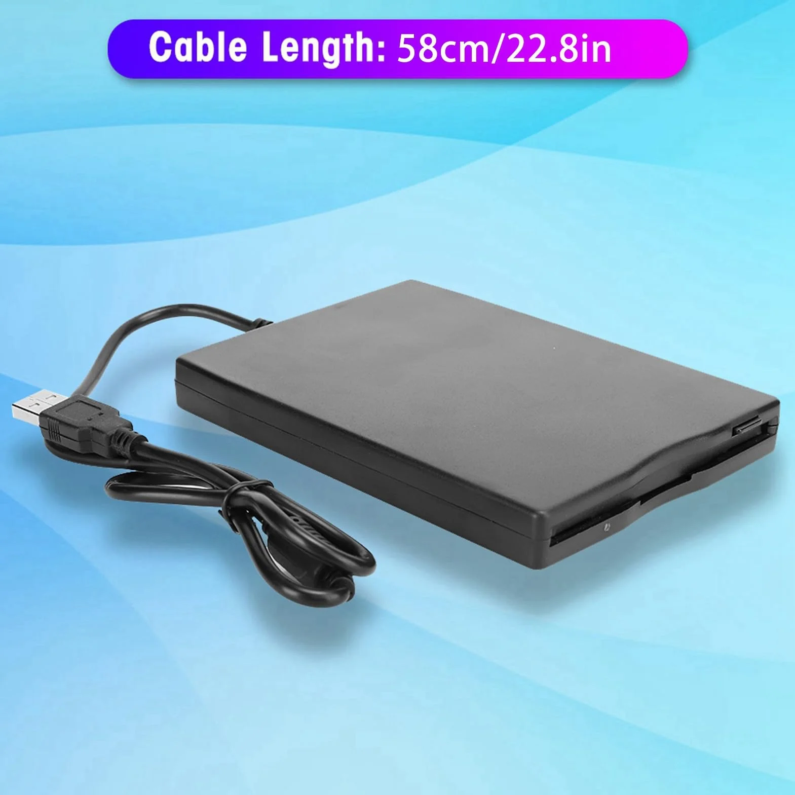 Disque de Lecteur de Disquette Externe Lecteur de Carte 3,5 Pouces Accessoire d'ordinateur Disque de Lecteur de Disquette Externe USB pour Ordinateurs de Bureau et Portables