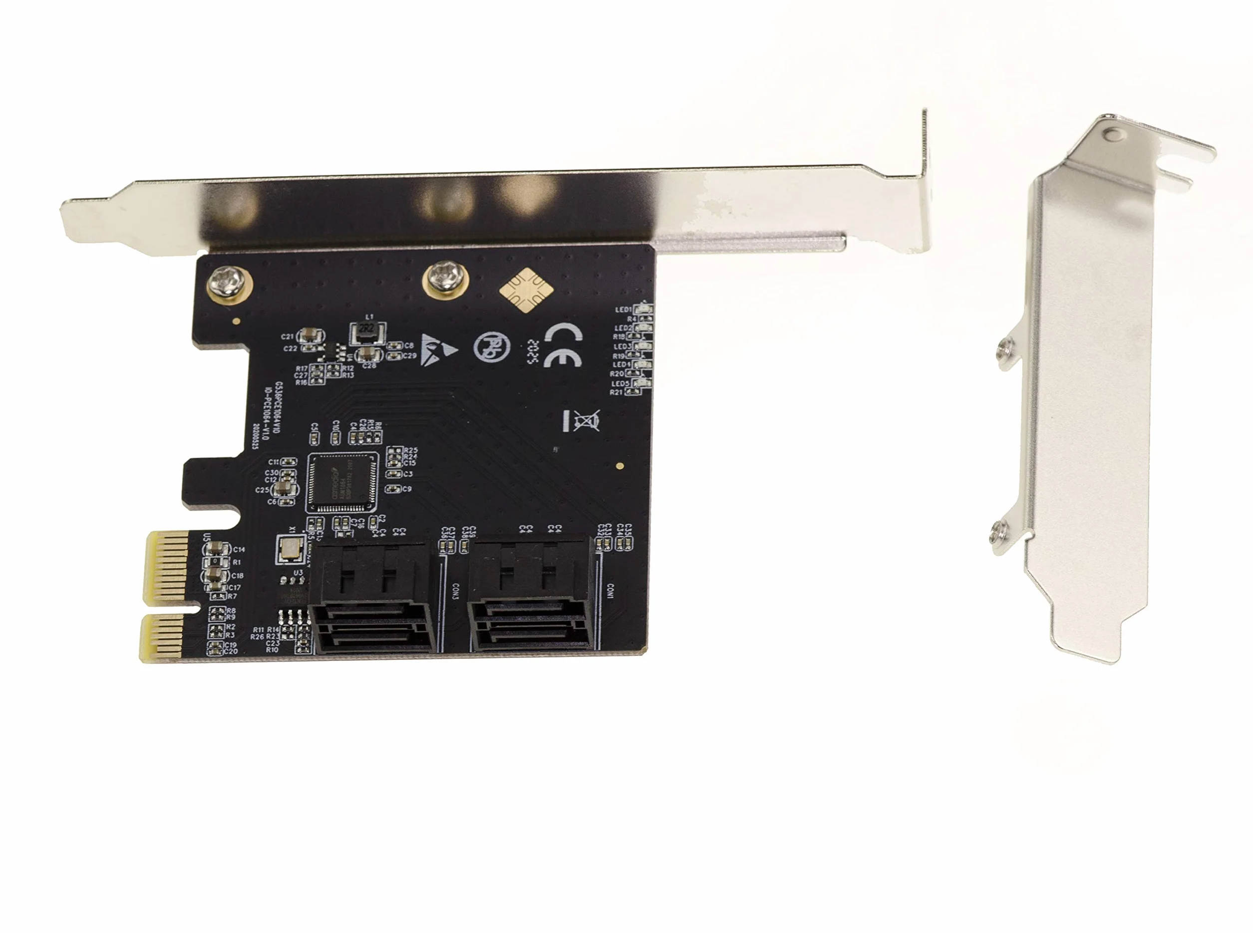KALEA-INFORMATIQUE Carte PCIe SATA 4 Ports ASM1064 | Carte PCIe 4 ports SATA AHCI UEFI avec chipset ASM1064