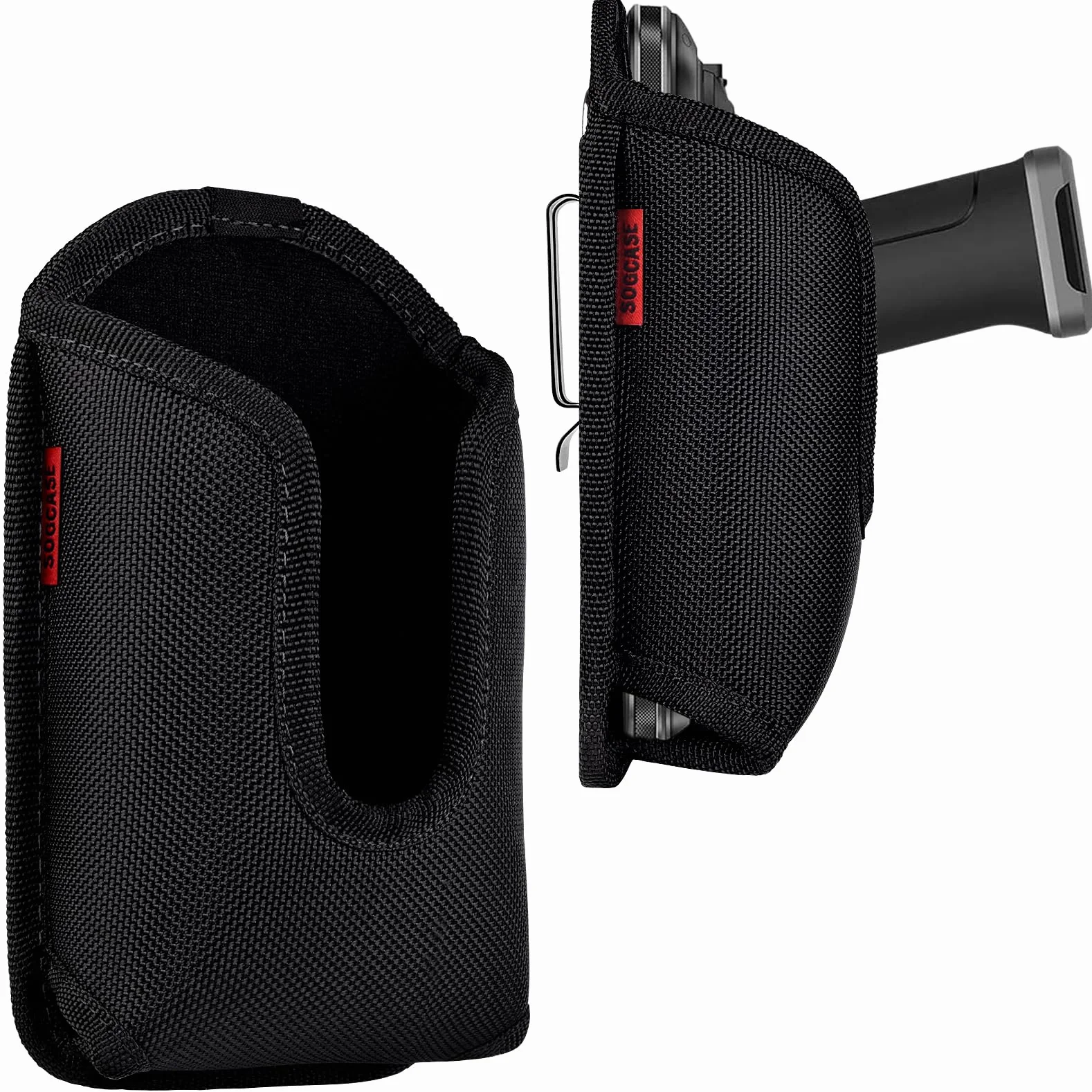 Série de poignée d'étui de Scanner – Qualité épaisse, Grande, Robuste, Clip de Ceinture en métal Robuste, Durable, adapté à la Poche, Compatible avec Code-Barres Zebra, Noir