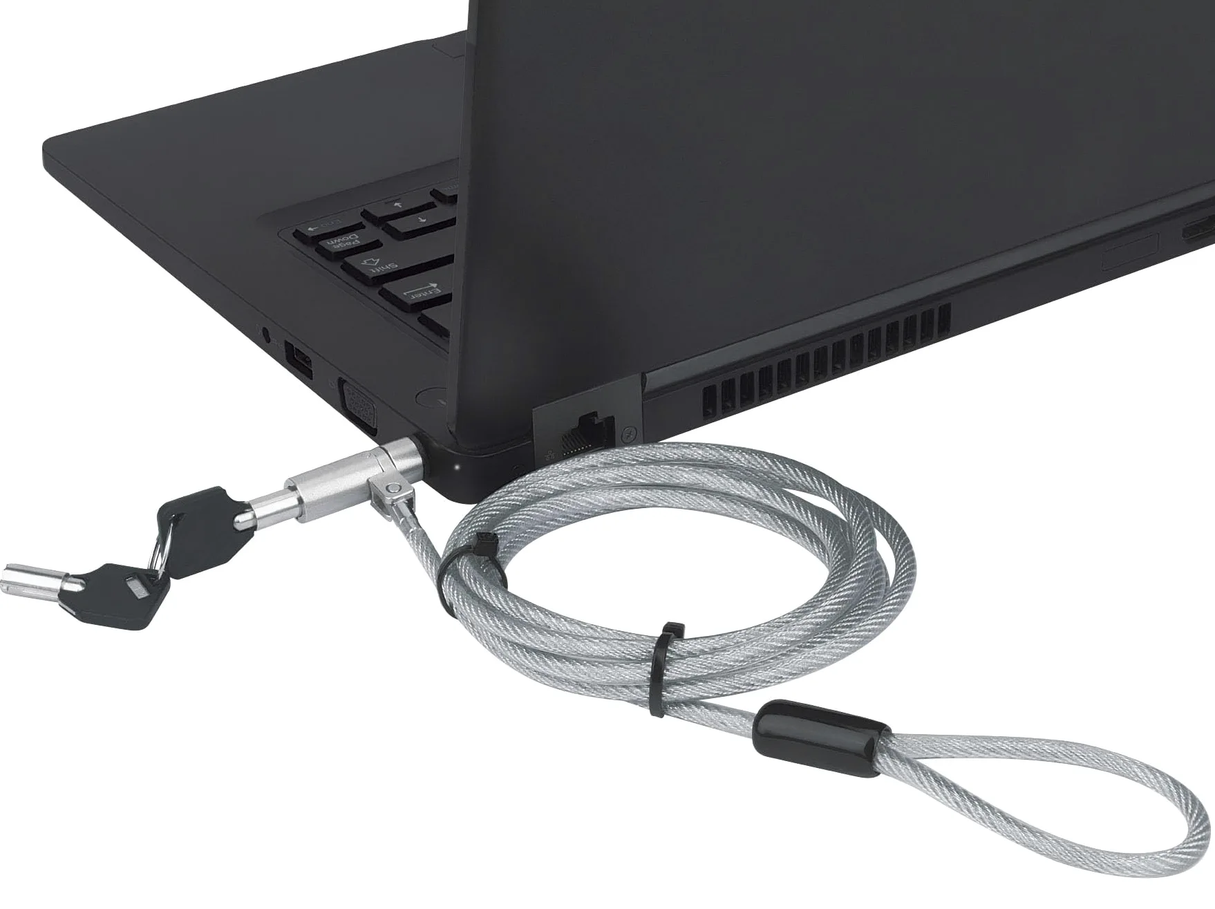 Techly 108262 Cadenas avec système de sécurité Wedge-Lock pour ordinateur portable Câble 1,8m Argent