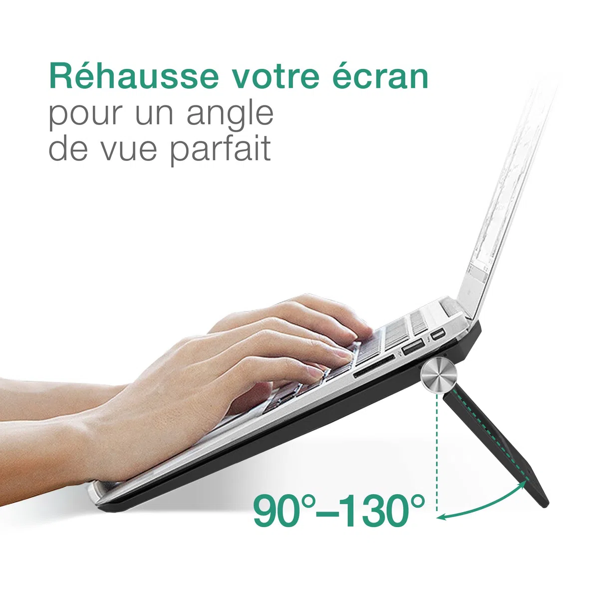 CELLONIC - Mini Support pour PC Portable jusqu'à 17" - Hauteur réglable pour éviter Les douleurs de Dos au Travail en Home Office et en déplacement