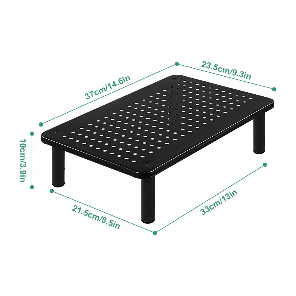 FURWOO Lot de 2 supports pour ordinateur portable support de bureau pour moniteur ordinateur imprimante ordinateur portable rehausseur d'ordinateur portable réglable sur 3 hauteurs