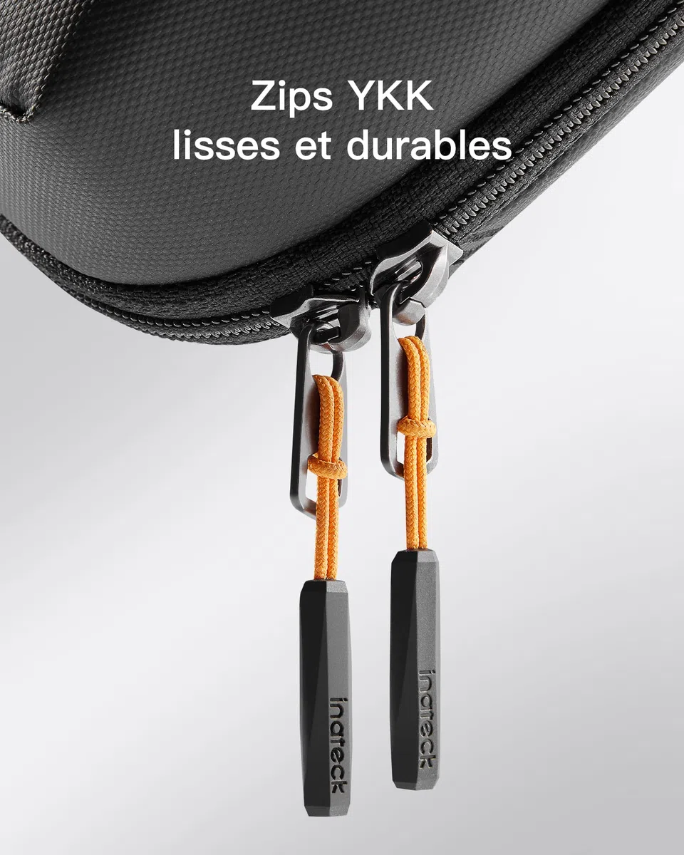 Inateck Sac de Rangement Câbles,Organisateur d'accessoires électroniques avec poignée,Pochette Organisateur de Gadgets, résistant aux éclaboussures étui de Transport pour